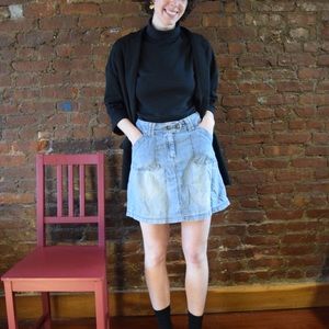90s French Brand Camaïeu Denim Skirt